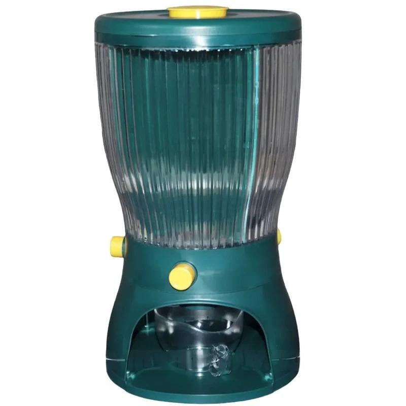 Диспенсер для круп с дозатором 3 секции 5 л Зеленый (23456759201_757)