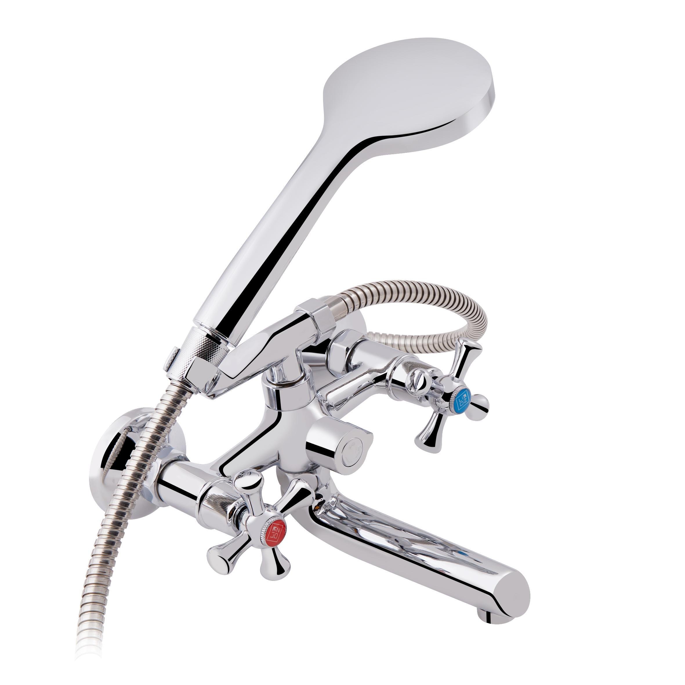 Смеситель для ванны Lidz Lamb 142 с поворотным изливом двухвентильный c душевым гарнитуром Chrome (LDLAM142CRM35081) Смеситель для ванны Lidz Lamb 142 с поворотным изливом двухвентильный c душевым гарнитуром Chrome (LDLAM142CRM35081)