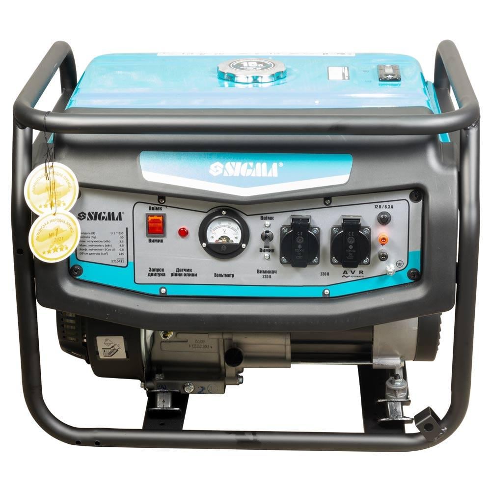 Бензиновый генератор SIGMA 230 В 3,5/4,0 кВт 4-тактный ручной запуск SIGMA (5710431)