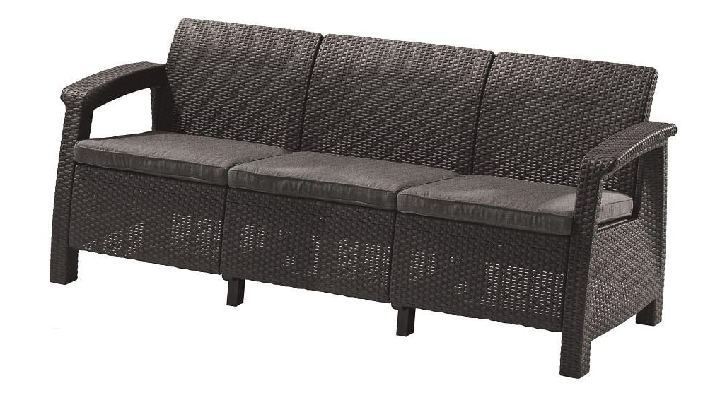 Софа под ротанг с подушками Keter Corfu love seat max 182x70x79 см Софа под ротанг с подушками Keter Corfu love seat max 182x70x79 см