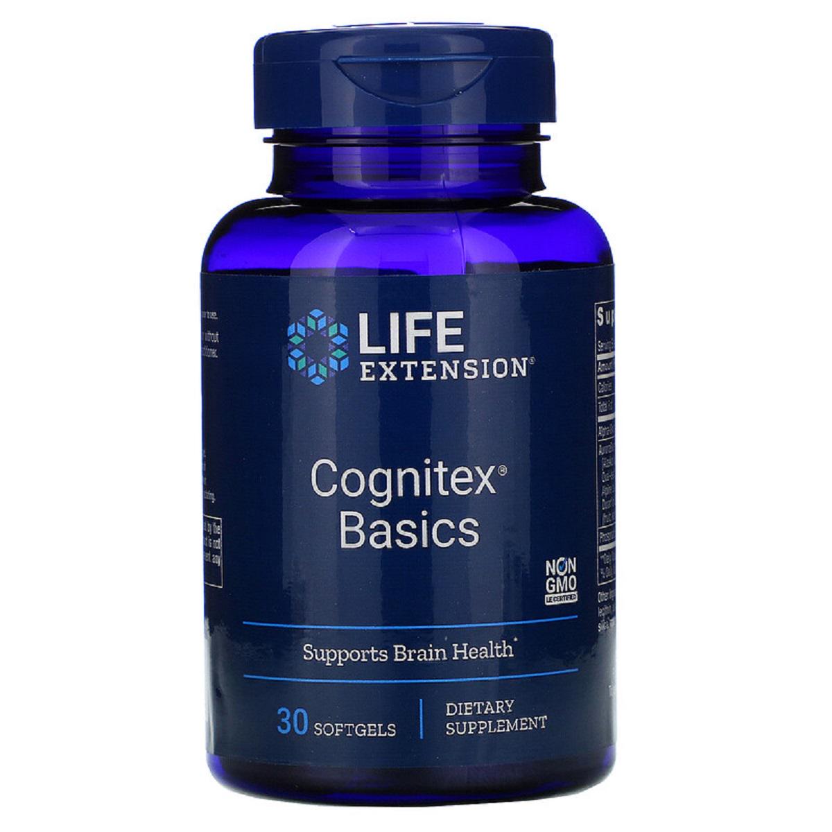 Витамины Life Extension Cognitex basics для поддержки памяти и когнитивной функции 30 гелевых таблеток