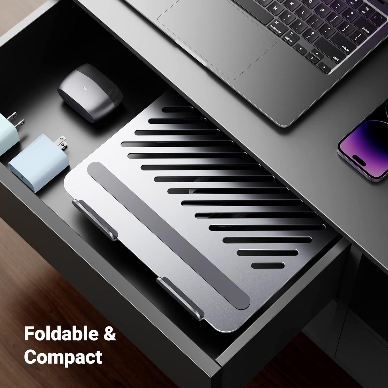 Підставка для ноутбуку UGREEN металева складана поворотна алюмінієва Сірий (90849) - фото 4 Підставка для ноутбуку UGREEN металева складана поворотна алюмінієва Сірий (90849) - фото 4