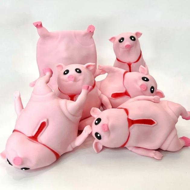 Іграшка-антистрес сквіш Pig 50 см Pink (784779949) - фото 7