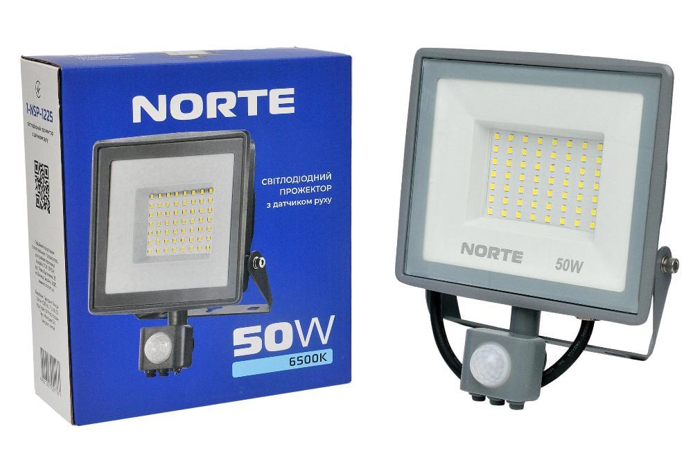 Прожектор NORTE Spotlight 1-NSP-1225 с датчиком движения 50W 6500К (27803396)