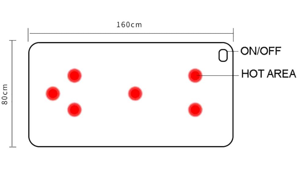 Электропростынь USB с подогревом от повербанка 3 режима 160х80 см - фото 7
