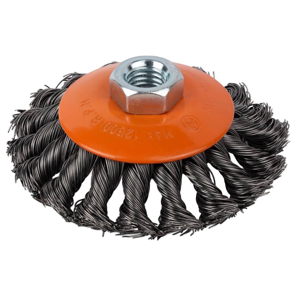 Щетка проволочная конусообразная Grad Ø100 мм М14x2 мм стальная витая (9040105)