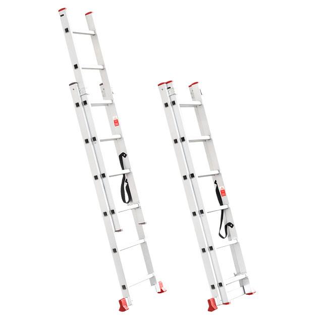 Лестница Intertool LT-0206 алюминиевая 2-х секционная универсальная раскладная 2x6 2,57 м (20580342) - фото 2 Лестница Intertool LT-0206 алюминиевая 2-х секционная универсальная раскладная 2x6 2,57 м (20580342) - фото 2