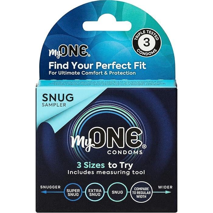 Набор латексных презервативов My ONE Snug Sampler разных размеров 3 шт. (ONE115088)