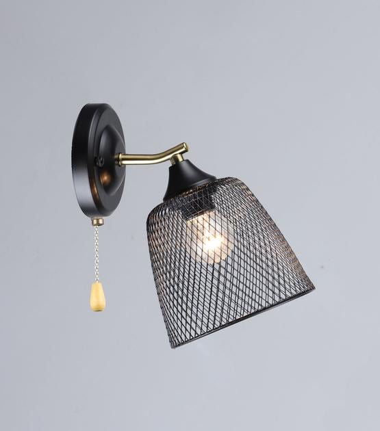 Бра настенное Valeso Loft одинарная Е27 IP20 B K2293/1W BK+COP Черный/Медный (28686998)