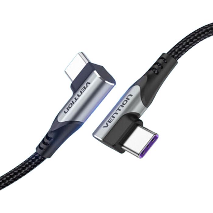 Кабель Vention USB Type-C - USB Type-C M/M 2 м 100W 5A Black (TANHH) - фото 3
