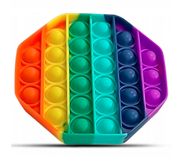 Сенсорна іграшка Pop It Восьмикутник пухирці Multicolored Сенсорна іграшка Pop It Восьмикутник пухирці Multicolored