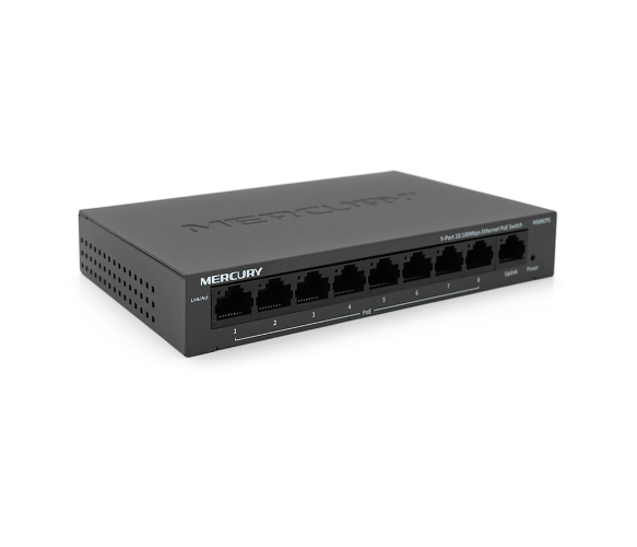 Коммутатор POE Mercury MS09CPS с 8 портами