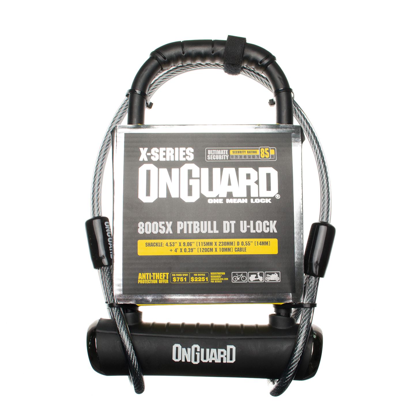 Велозамок Onguard U-lock 8005X Pitbull DT 115x230 Чорний - фото 4