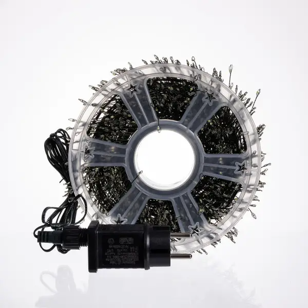 Гірлянда-нитка Роса хвойна лапа 3000 LED 100 м зелена нитка Білий - фото 7 Гірлянда-нитка Роса хвойна лапа 3000 LED 100 м зелена нитка Білий - фото 7