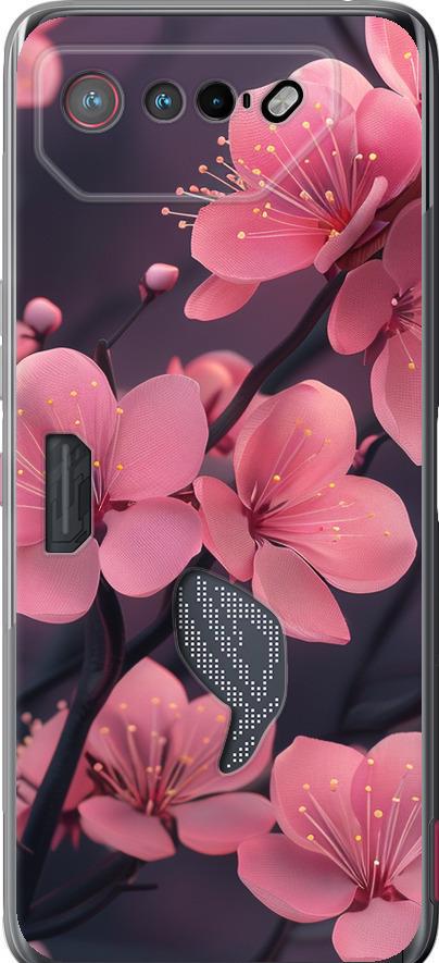 Чехол на Asus Rog Phone 7 Пурпурная сакура (6075u-3405-42517)