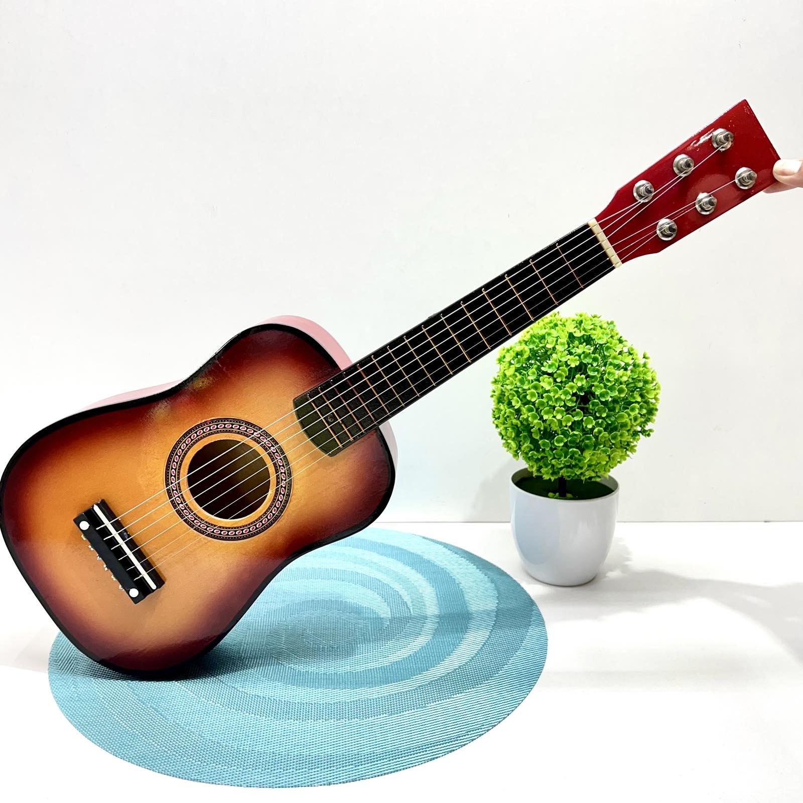 Гітара дерев'яна дитяча 6 струн Жовто-червоний (M 1369) - фото 1 Гітара дерев'яна дитяча 6 струн Жовто-червоний (M 1369) - фото 1