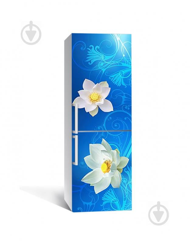 Наклейка на холодильник Zatarga «Лотос на плаву» 650х2000 мм виниловая 3Д наклейка декор на кухню