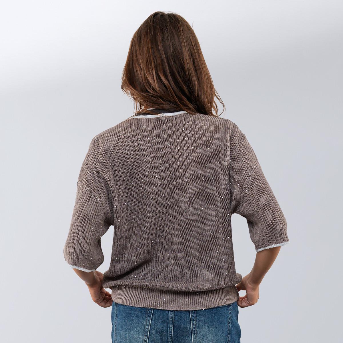 Кардиган з паєтками Brunello Cucinelli M Сірий (2589902342) - фото 4 Кардиган з паєтками Brunello Cucinelli M Сірий (2589902342) - фото 4