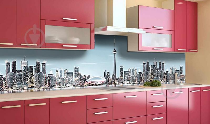 Наклейка виниловая кухонный фартук Zatarga "Мегаполис" 600х2500 мм (Z181392)