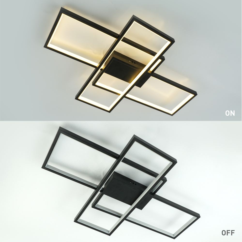 Люстра ESLLSE SVEN 3S 85 Вт LED с пультом 690x470x80 мм Черный (10487) - фото 5