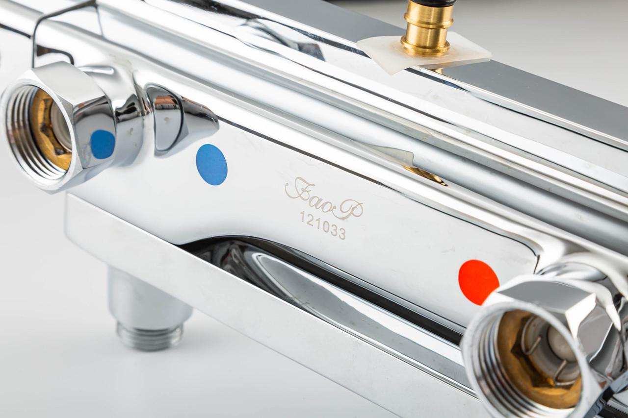 Душевая система с термостатом FAOP A2409-40 излив-переключатель на лейку 3-режима Хром - фото 5