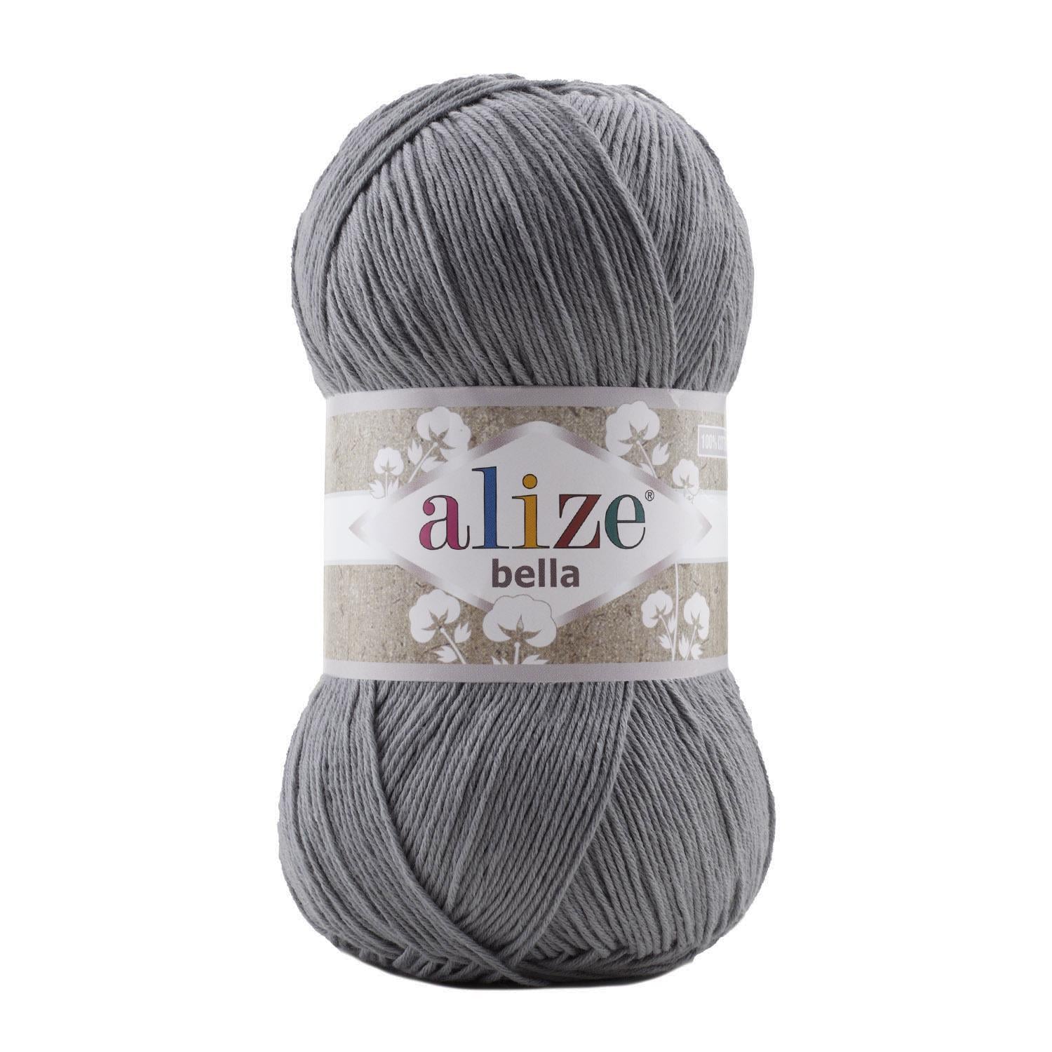 Пряжа Alize Bella 100 87 графіт (7561)