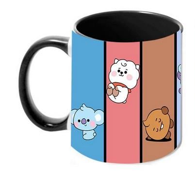 Чашка БТС BT21 BTS Черный (zc0023) Чашка БТС BT21 BTS Черный (zc0023)