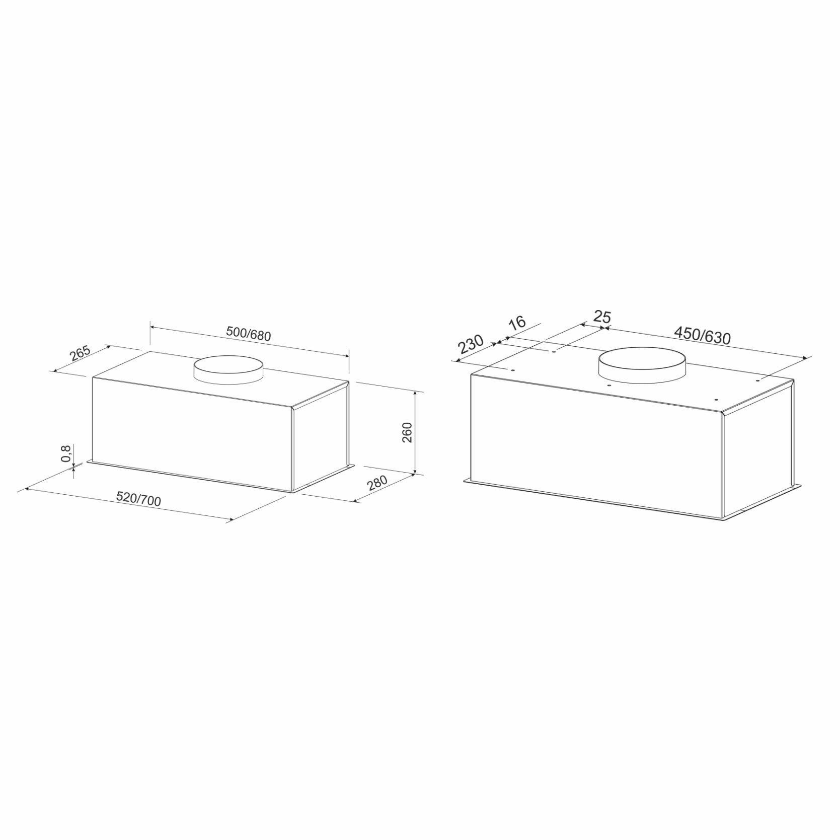Вытяжка встроенная кухонная Eleyus BOXER 800 LED 52 WH сенсорная Белый - фото 2 Вытяжка встроенная кухонная Eleyus BOXER 800 LED 52 WH сенсорная Белый - фото 2