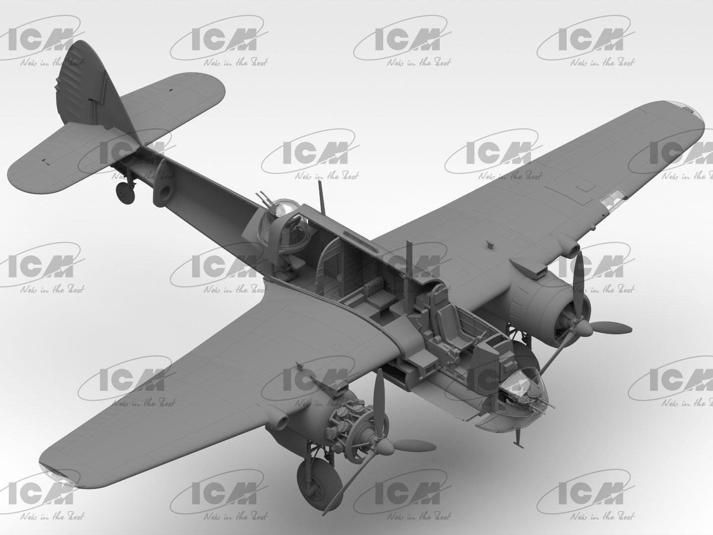 Сборная модель ICM Bristol Beaufort Mk.I британский торпедоносец-бомбардировщик 2 Мировой Войны (48310) - фото 14