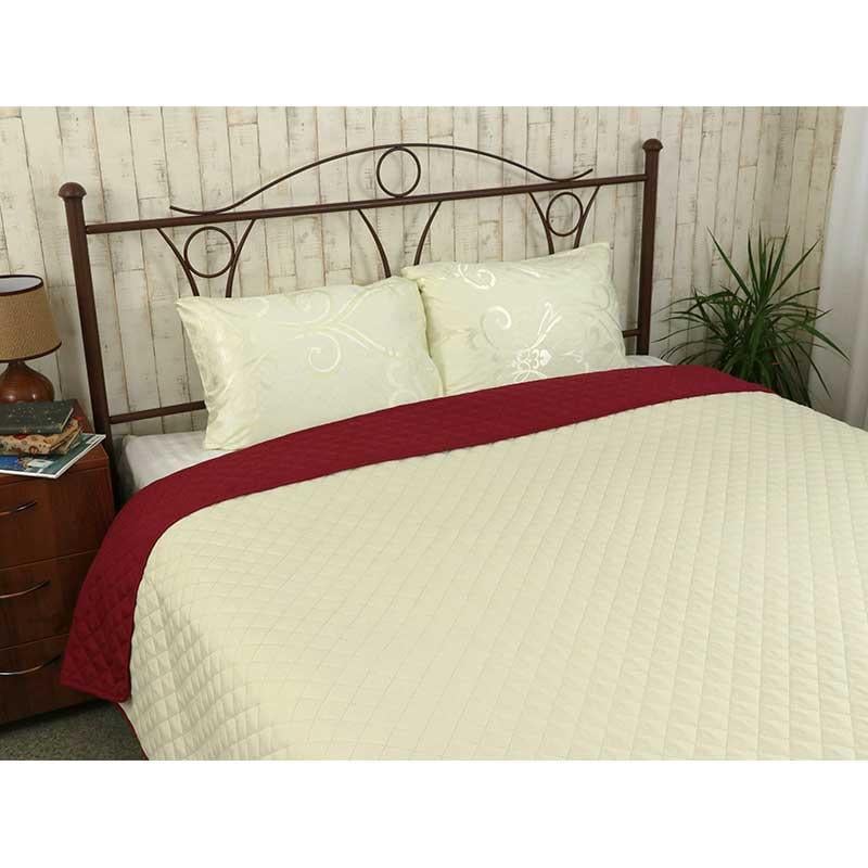 Покривало двостороннє Руно Гранада 220x240 см Молочний/Бордовий (21156) - фото 5 Покривало двостороннє Руно Гранада 220x240 см Молочний/Бордовий (21156) - фото 5