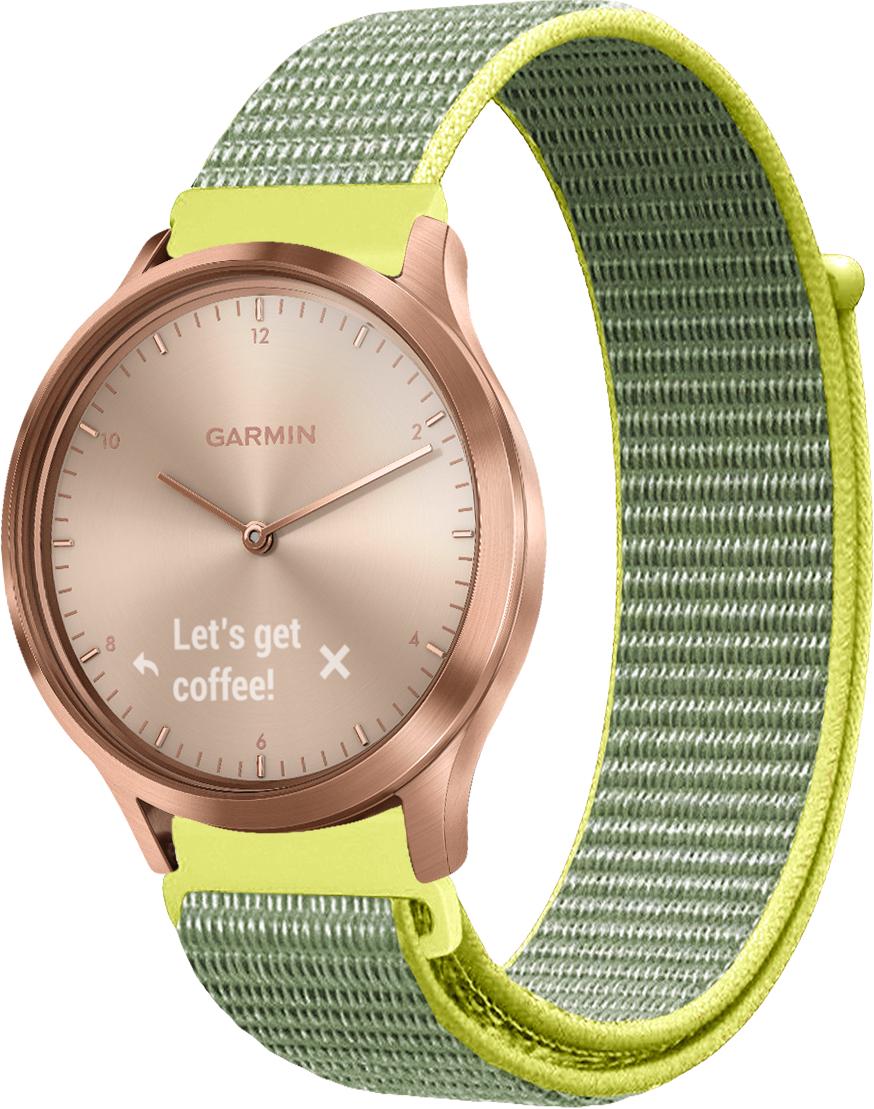 Ремешок нейлоновый Sport Loop для Garmin Vivomove HR Gray/Yellow (26875-63)