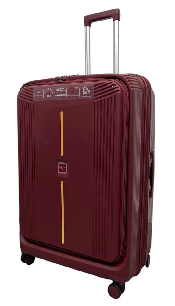 Валіза велика Airtex 647 поліпропілен L Бордовий
