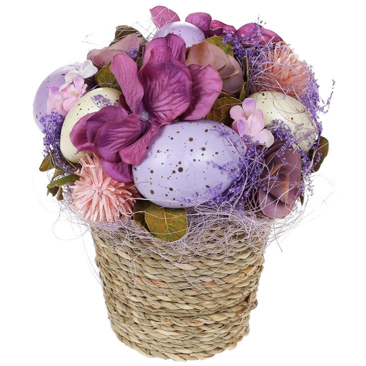 Корзинка пасхальная декоративная BonaDi 15 см Лаванда (743-843)