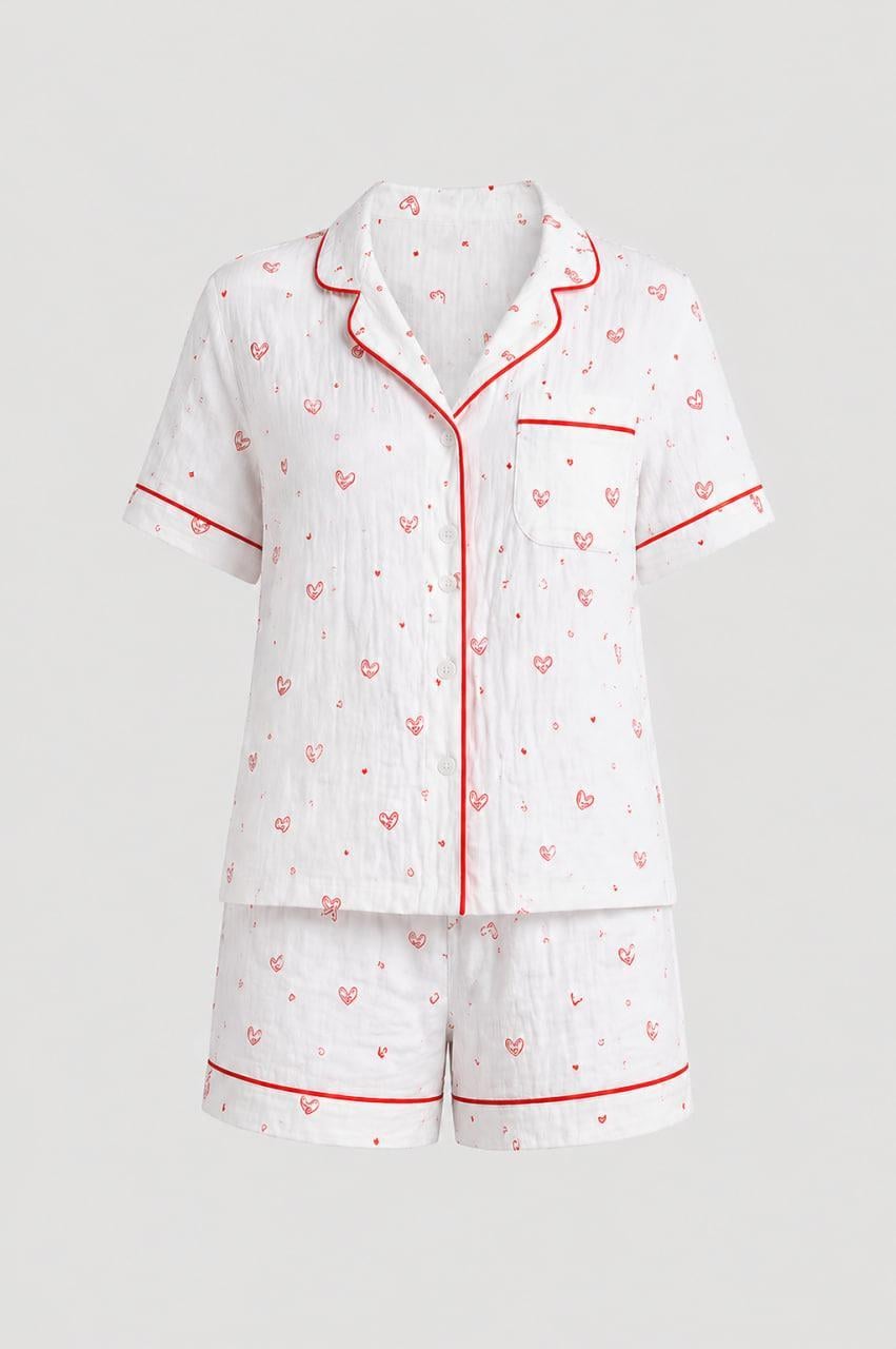 Піжама жіноча муслінова BO.Brand Red Heart S (32976)