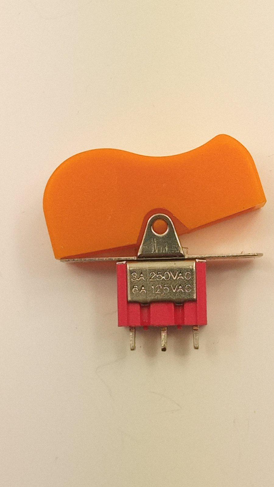 Перемикач клавішний RLS-103-D1 ON-OFF-ON 3pin 3A 250VAC (22785)