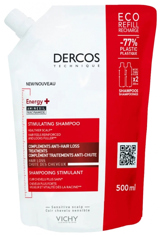 Шампунь для боротьби з випадінням волосся Vichy Dercos Energy+ Shampoing Stimulant Тонізуючий 500 мл (26002515)