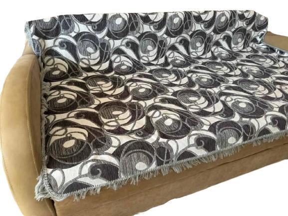 Покрывало Цветы полуторные 150х200 см и накидки 70х150 см 2 шт. Серый (П4К-gobelen-new-008-03)