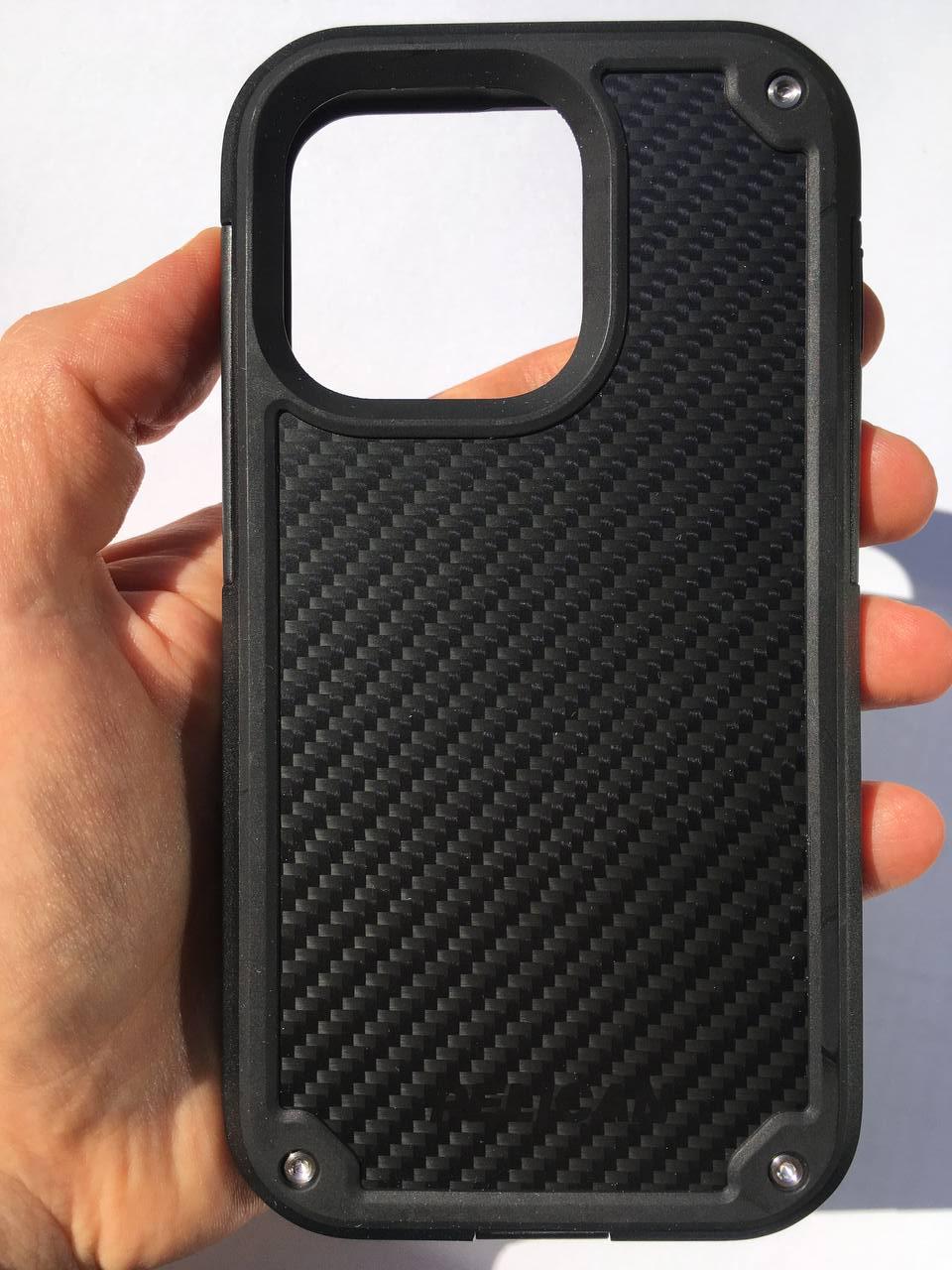 Чохол протиударний із кліпсою тактичний мілітарі Pelican Shield Kevlar для iPhone 13 Pro Max/12 Pro Max (6.7") Black - фото 4