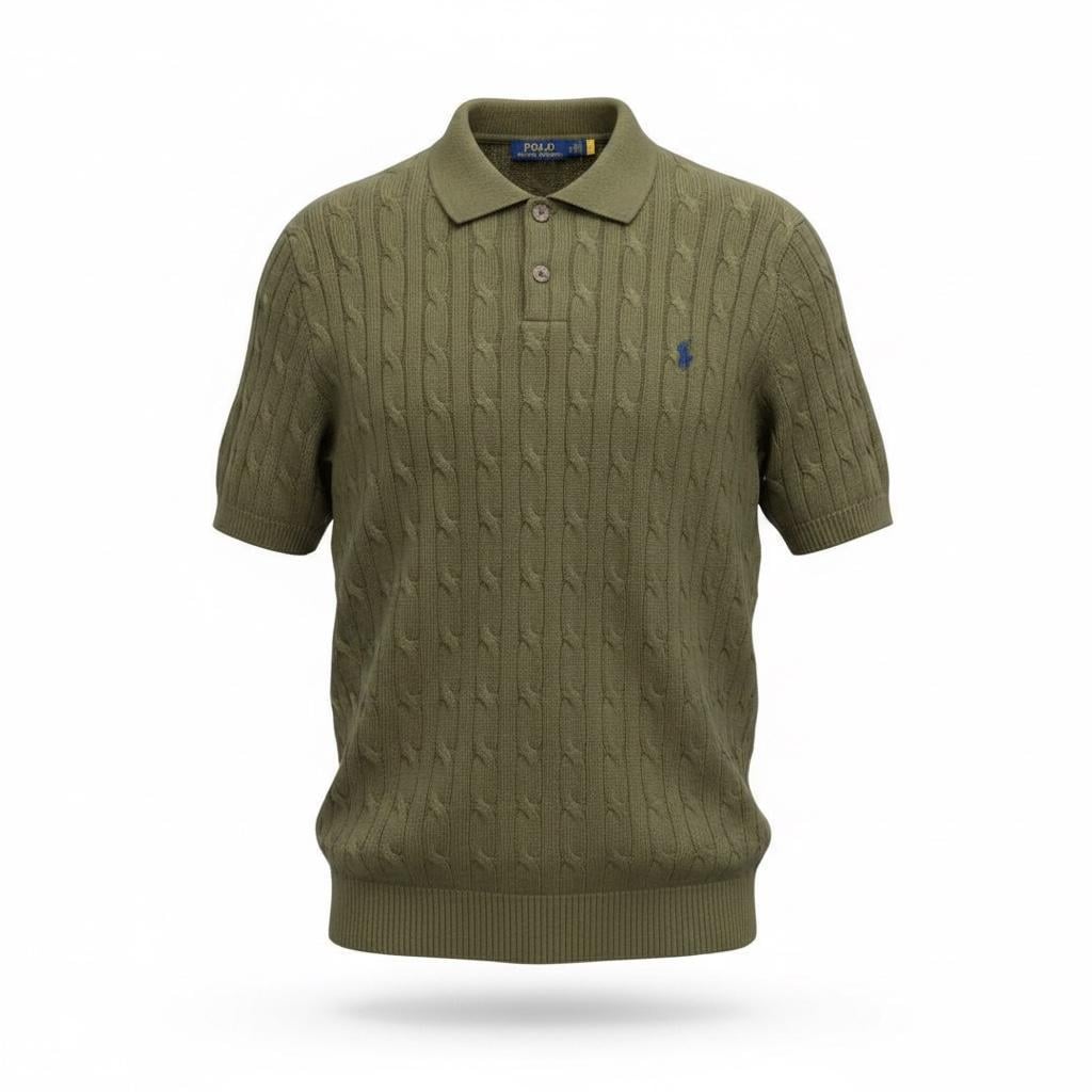 Футболка мужская поло в стиле Ralph Lauren Cable Shirt XL Хаки (RL13001.5XL)