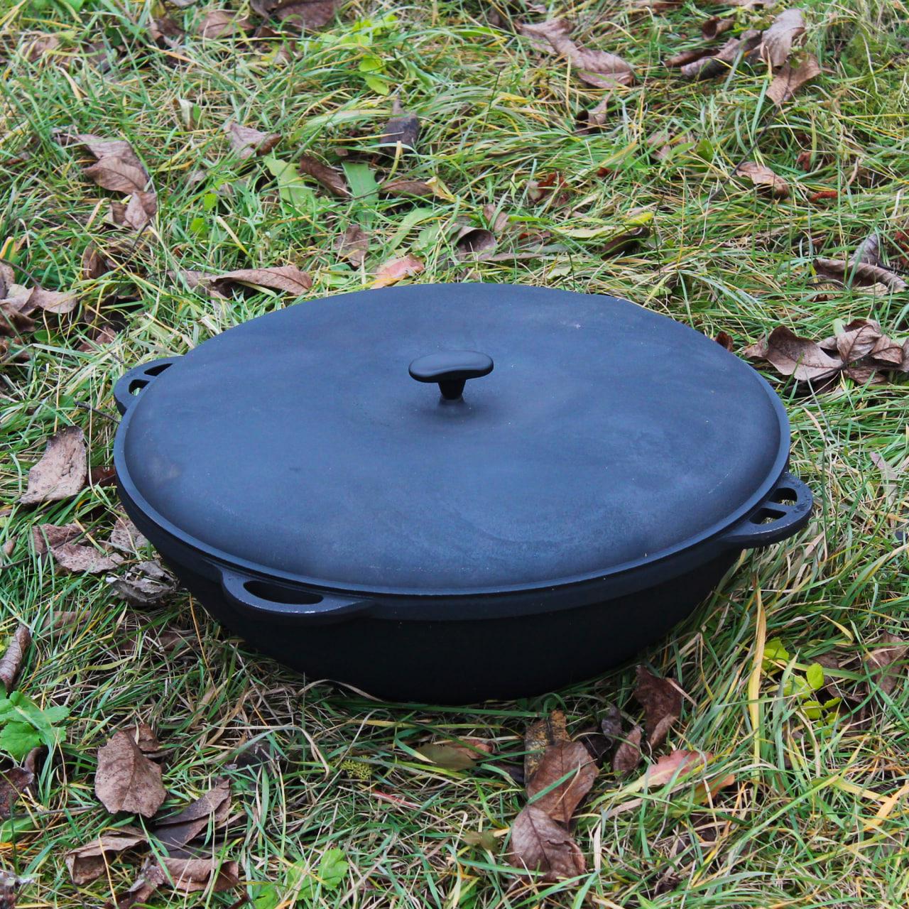 Котел чавунний азіатський з кришкою 22 л (23163004) - фото 2 Котел чавунний азіатський з кришкою 22 л (23163004) - фото 2