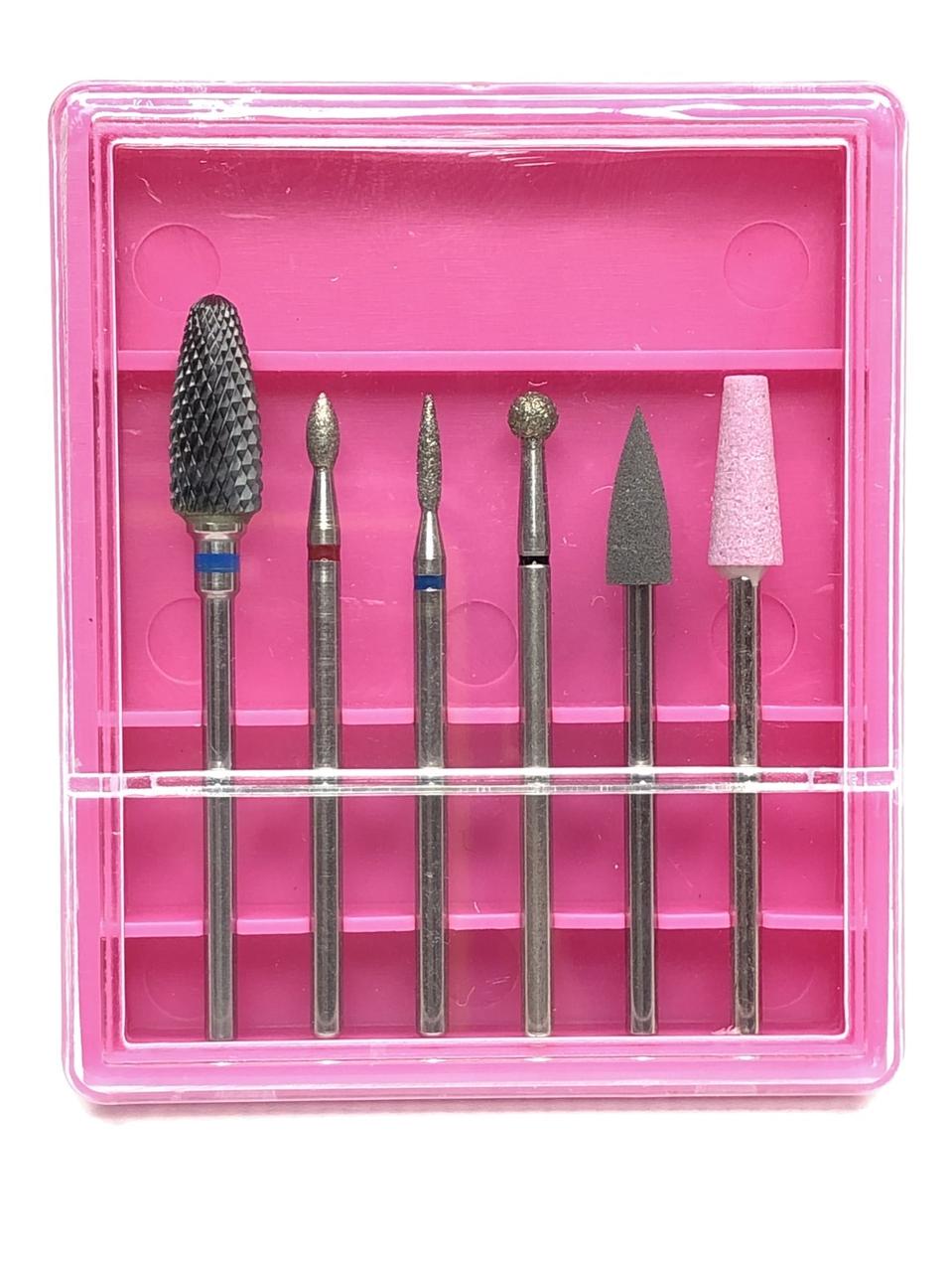 Набор фрез для маникюра к фрезеру насадка/аппаратный/маникюр/наращивание/коррекция ногтей (NDF-06-09) - фото 3