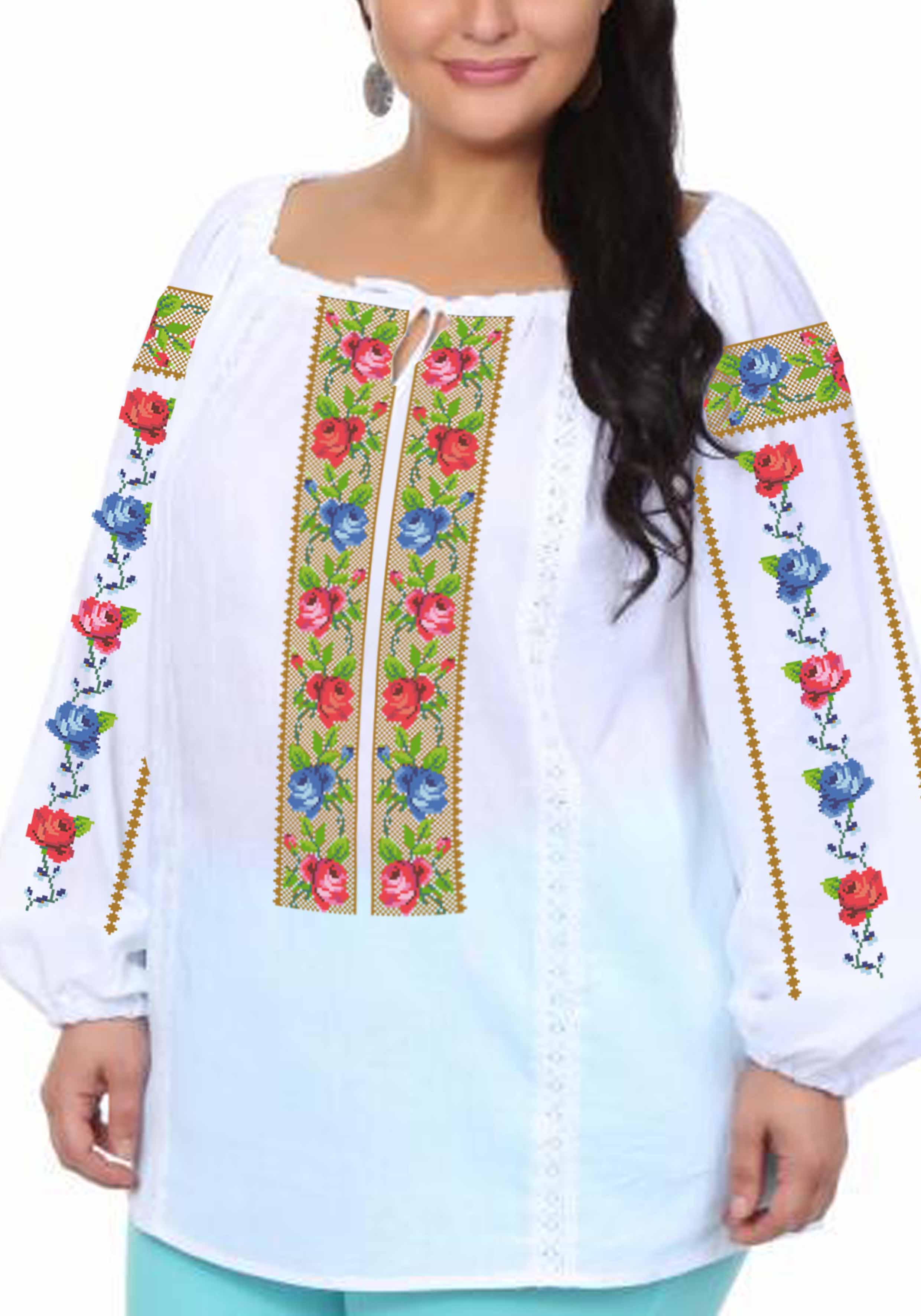 Заготовка для вышивки нитями или бисером рубашка СЖ-222 габардин