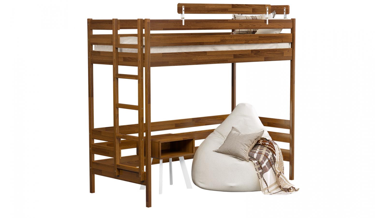 Ліжко-горище ЛАОС 90х200 см Світлий горіх