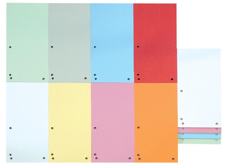 Разделитель страниц Donau 105х230 мм 100 шт. картон Разноцветный (8620100-99)