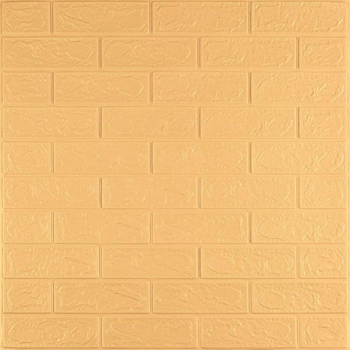 3D-панель самоклеюча Цегла 009-3 700х770х3 мм Жовто-пісочний (SW-00000229)