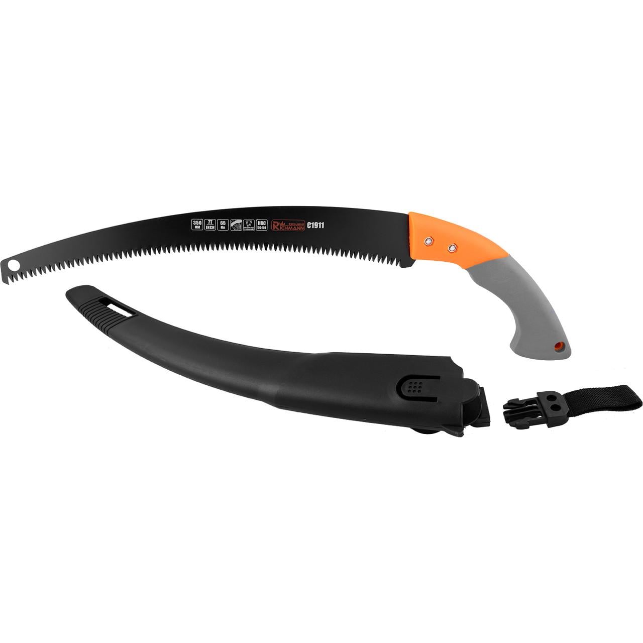 Пила по дереву Richmann 350 мм загнутая с чехлом тефлоновое покрытие (C1911)