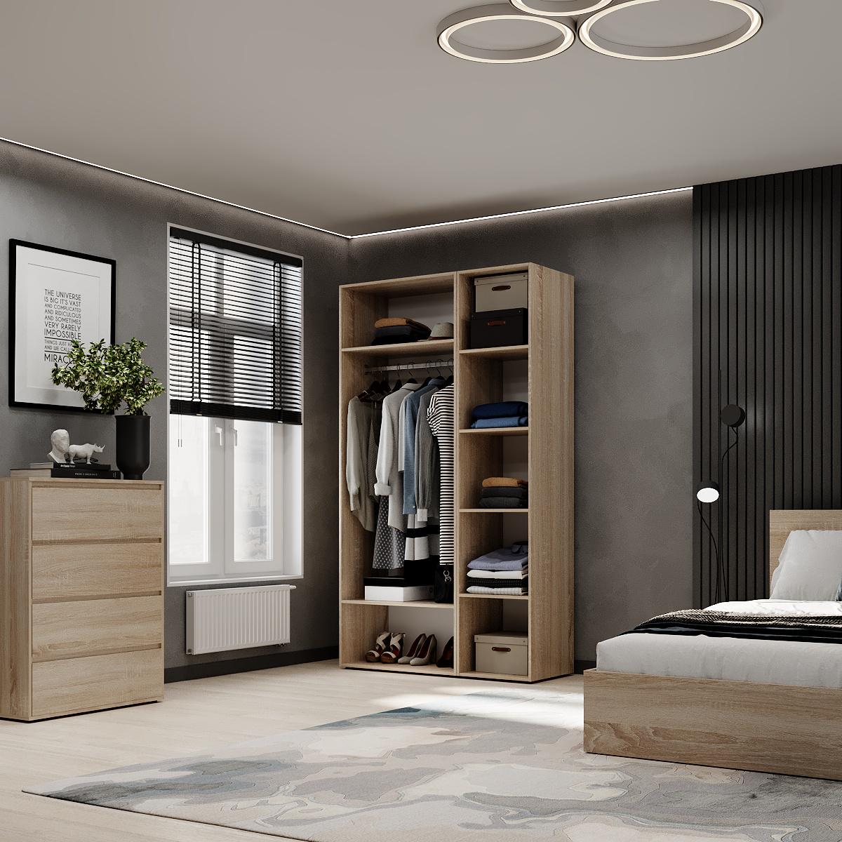 Шкаф распашной комбинированный ART IN HEAD №12 Light 1200x500x2200 мм Дуб Сонома светлый (GALTK01213000000) - фото 2 Шкаф распашной комбинированный ART IN HEAD №12 Light 1200x500x2200 мм Дуб Сонома светлый (GALTK01213000000) - фото 2