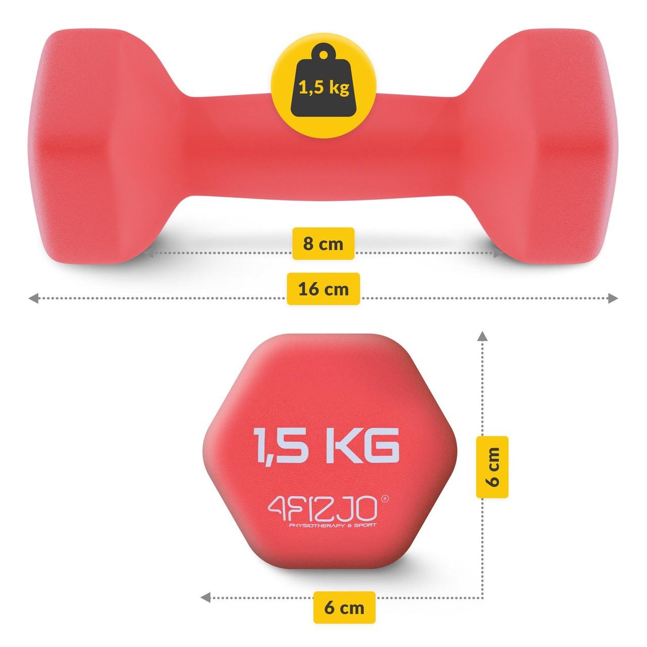 Гантели виниловые 4fizjo Classic 2х1,5 кг (P-5907739311962) - фото 2 Гантели виниловые 4fizjo Classic 2х1,5 кг (P-5907739311962) - фото 2