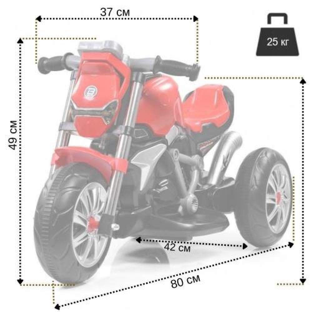 Детский электромотоцикл BAMBI M-3639 красный (4230014212) - фото 16