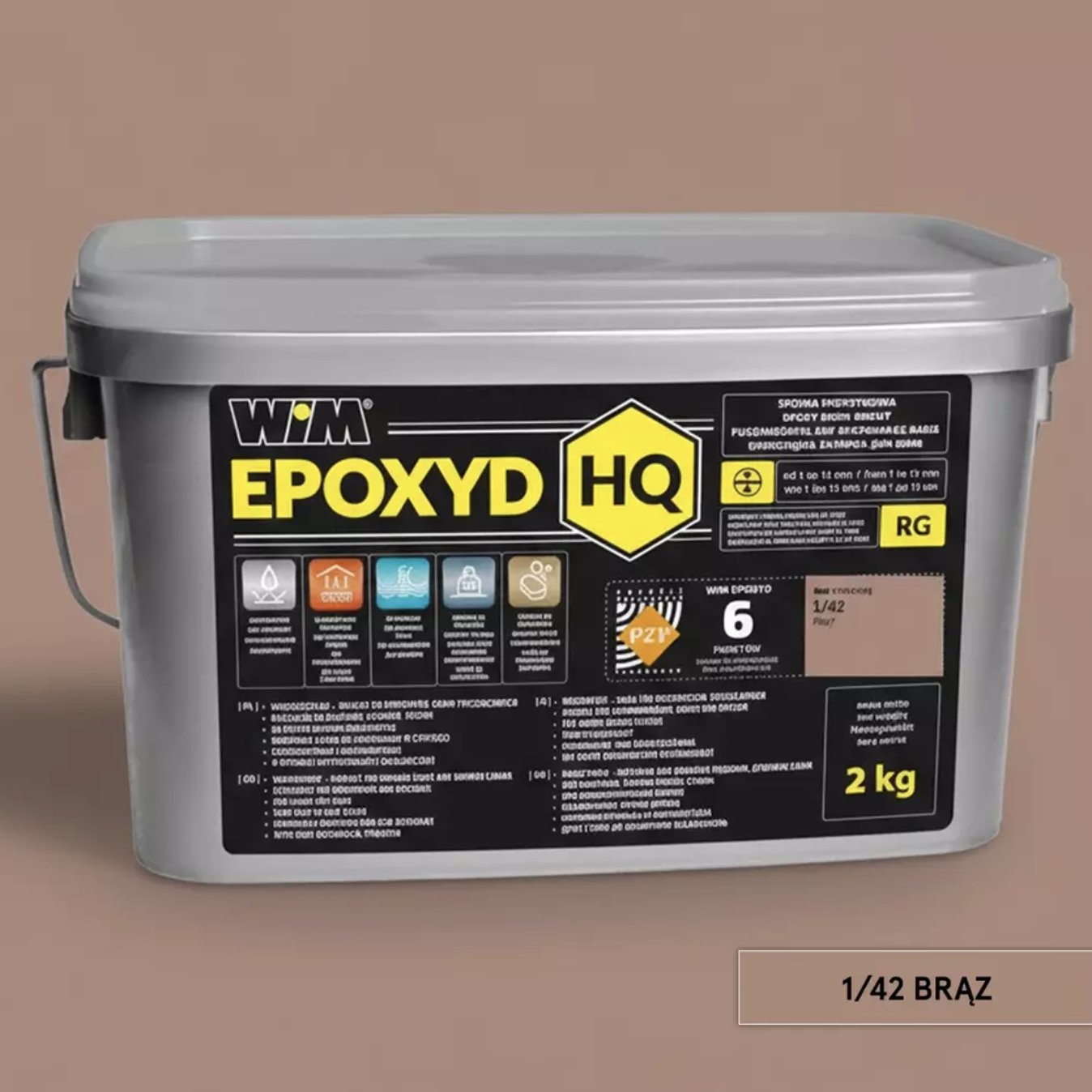 Эпоксидная затирка WIM Epoxyd HQ 1/42 - латунный, 2 кг (1/42-2 HQ)